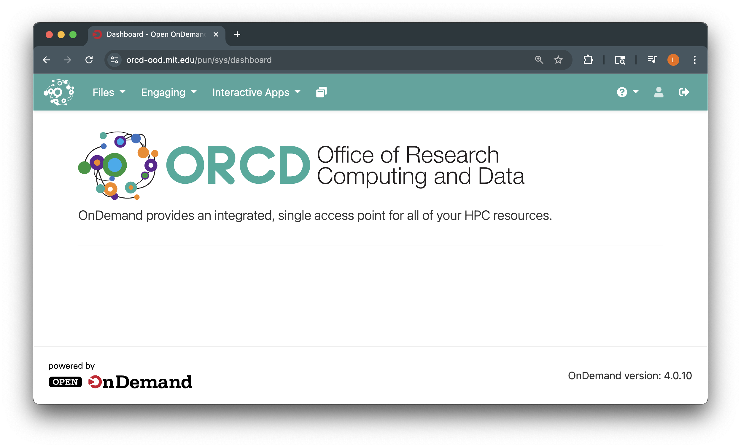 ORCD OnDemand Page